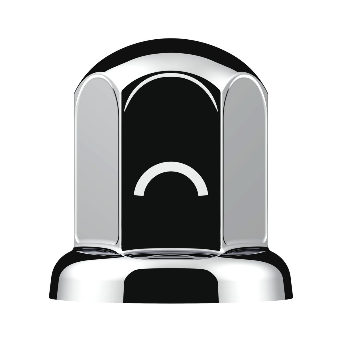UP - 10002C: 1-1/2" X 2" Chrome Steel Standard Nut Cover With Flange (Pack 10)