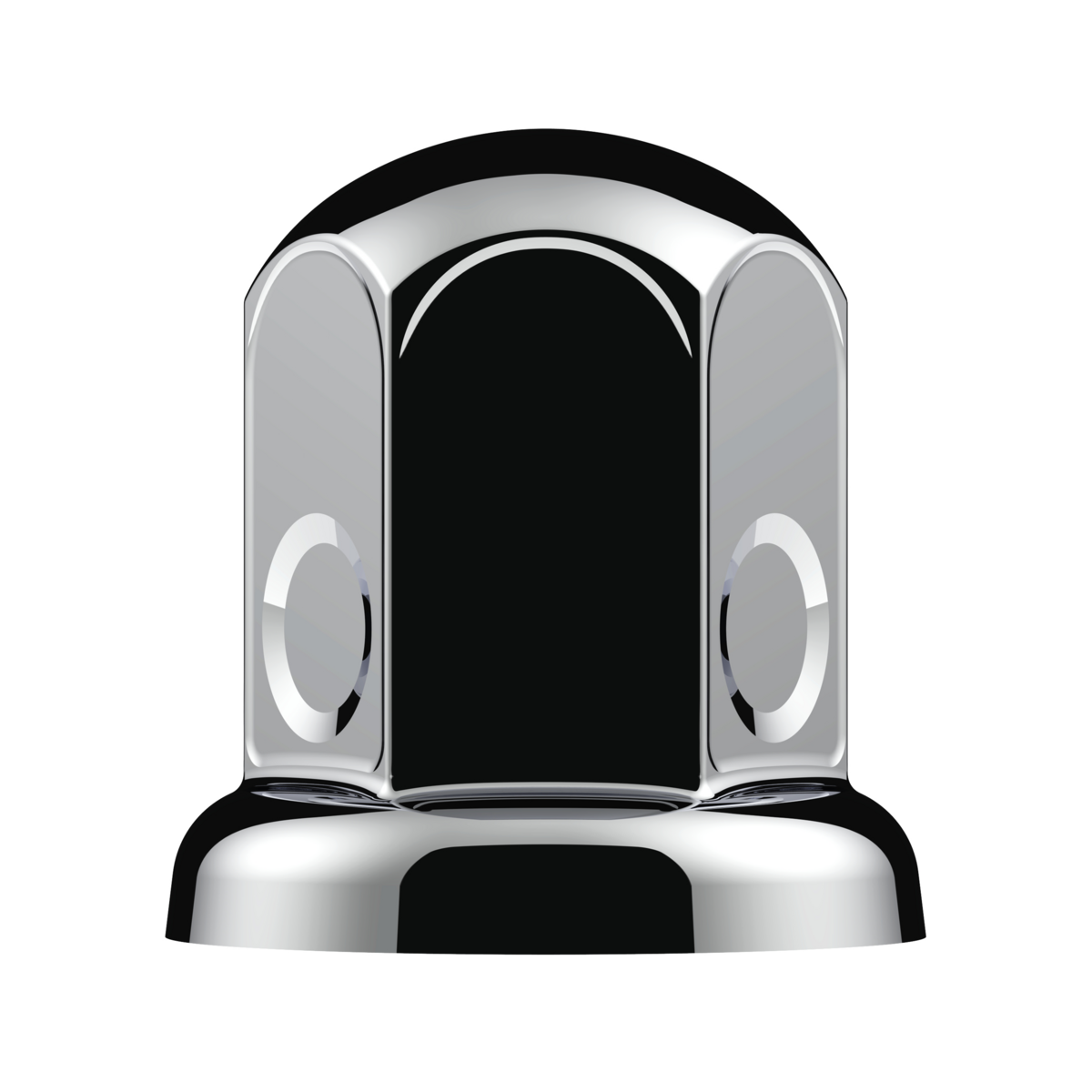 UP - 10002C: 1-1/2" X 2" Chrome Steel Standard Nut Cover With Flange (Pack 10)