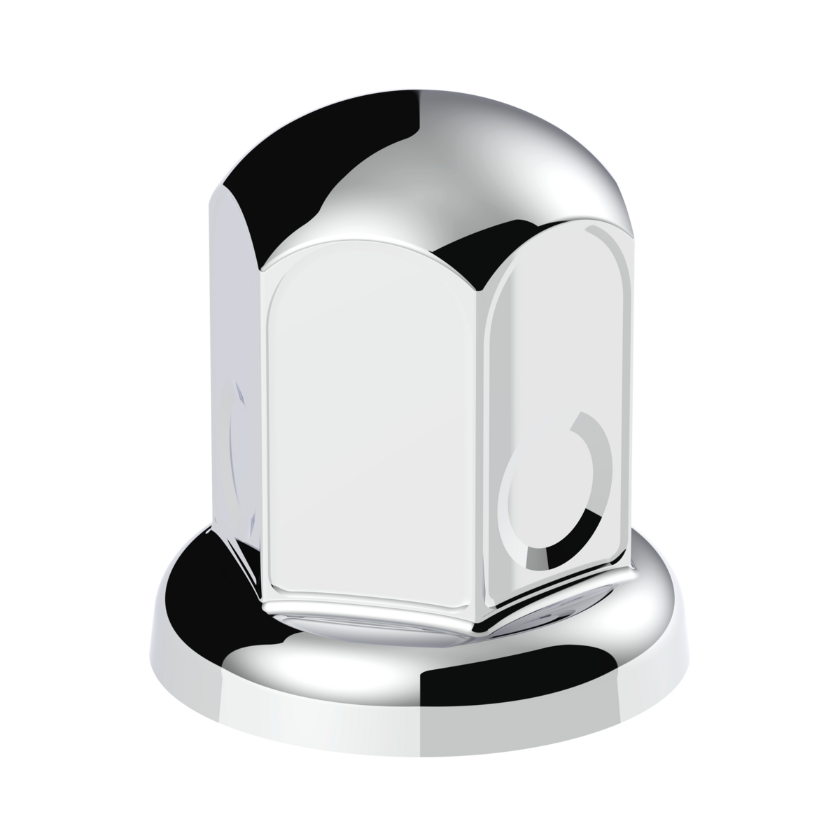 UP - 10002C: 1-1/2" X 2" Chrome Steel Standard Nut Cover With Flange (Pack 10)