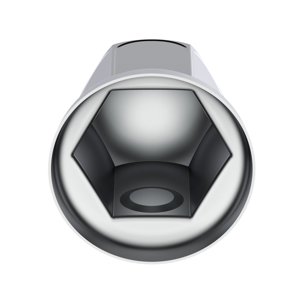 UP - 10002C: 1-1/2" X 2" Chrome Steel Standard Nut Cover With Flange (Pack 10)