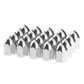 UP - 10047: 1-1/2" X 2-3/4" Chrome Plastic Bullet Nut Covers - Push-On (20-Pack)