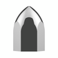 UP - 10047: 1-1/2" X 2-3/4" Chrome Plastic Bullet Nut Covers - Push-On (20-Pack)