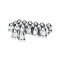 UP - 10049: 33mm X 2-3/4" Chrome Plastic Bullet Nut Cover With Flange - Push-On