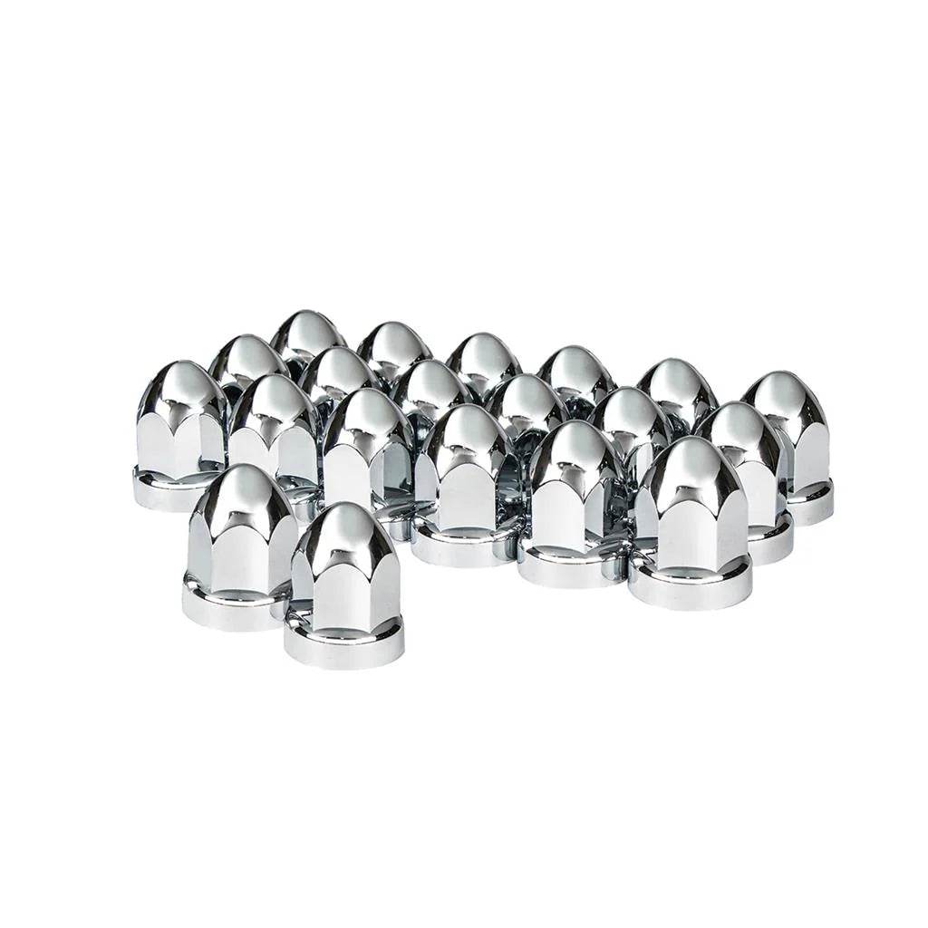 UNITED PACIFIC - 10049B - CHROME PLASTIC 33mm x 2 3/4" BULLET PUSH-ON NUT COVER WITH LARGE FLANGE