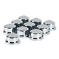 UP - 10082P: 3/4" X 7/8" Chrome Plastic Pointed Nut Covers - Push-On (Box of 10)