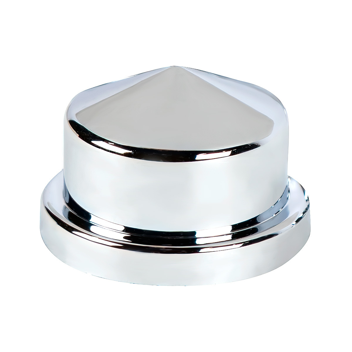 UP - 10082P: 3/4" X 7/8" Chrome Plastic Pointed Nut Covers - Push-On (Box of 10)