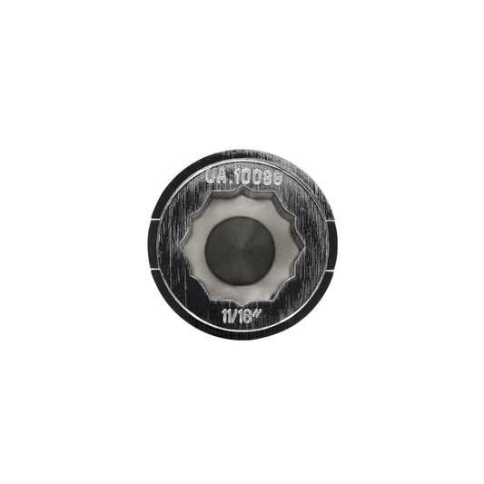 UP - 10088P: 11/16" x 1-1/4" Chrome Plastic Pointed Nut Covers - Push-On (10 Pack)