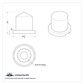 UP - 10088P: 11/16" x 1-1/4" Chrome Plastic Pointed Nut Covers - Push-On (10 Pack)