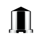 UP - 10091P: 1-1/8" X 1-7/8" Chrome Plastic Pointed Nut Covers - Push-On (10 Pack)