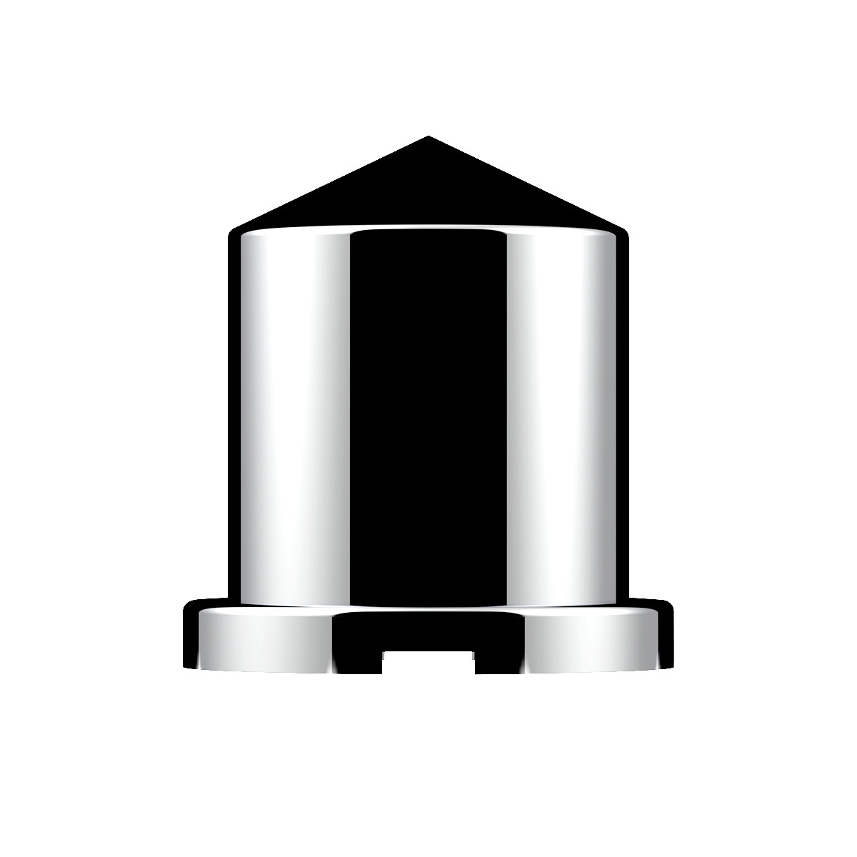 UP - 10091P: 1-1/8" X 1-7/8" Chrome Plastic Pointed Nut Covers - Push-On (10 Pack)