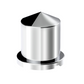 UP - 10091P: 1-1/8" X 1-7/8" Chrome Plastic Pointed Nut Covers - Push-On (10 Pack)