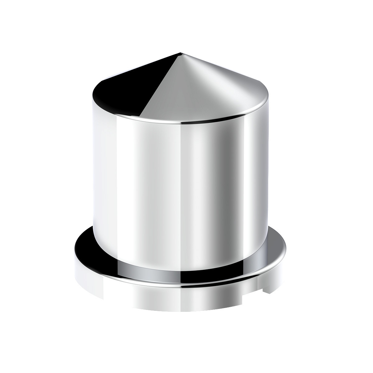 UP - 10091P: 1-1/8" X 1-7/8" Chrome Plastic Pointed Nut Covers - Push-On (10 Pack)