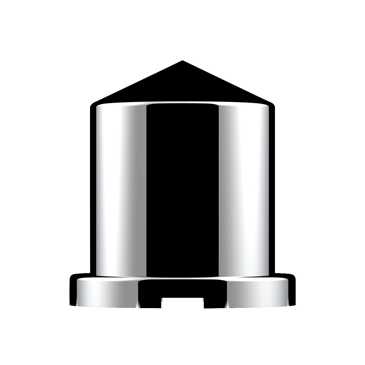 UP - 10091P: 1-1/8" X 1-7/8" Chrome Plastic Pointed Nut Covers - Push-On (10 Pack)
