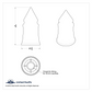 UP - 10553B: 33mm X 4-3/8" Chrome Plastic V-Spike Nut Cover - Thread-On  (10-pack)
