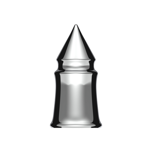 UP - 10553B: 33mm X 4-3/8" Chrome Plastic V-Spike Nut Cover - Thread-On  (10-pack)