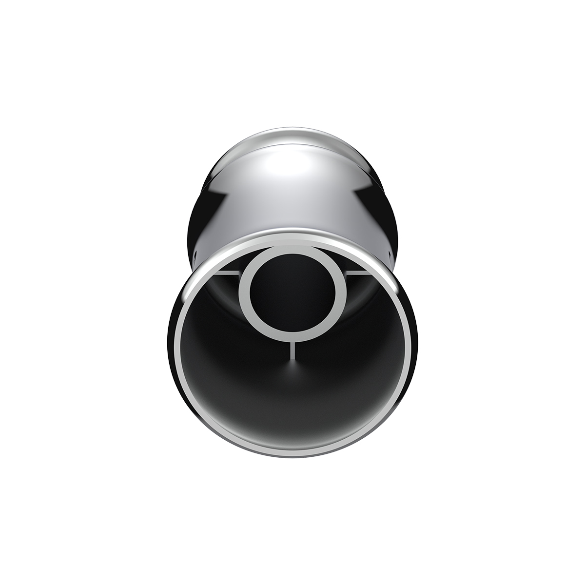 UP - 10553B: 33mm X 4-3/8" Chrome Plastic V-Spike Nut Cover - Thread-On  (10-pack)
