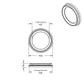 UP - 20577: Pyrometer Gauge Bezel For Kenworth/Peterbilt No Visor - Classic Design