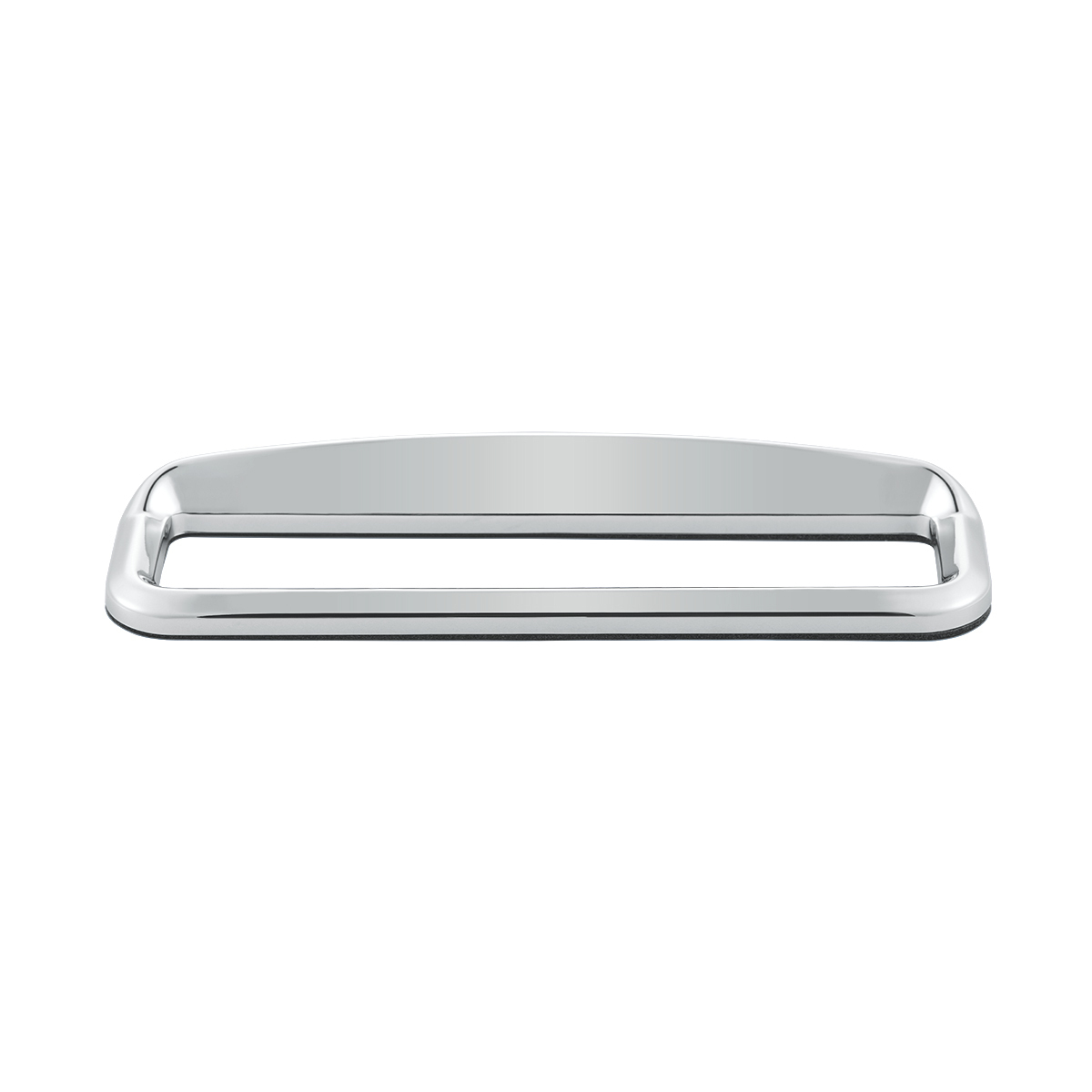 UP - 20595: Chrome Bezel With Visor For 4-3/8" X 7/8" Kenworth Glove Box Emblem