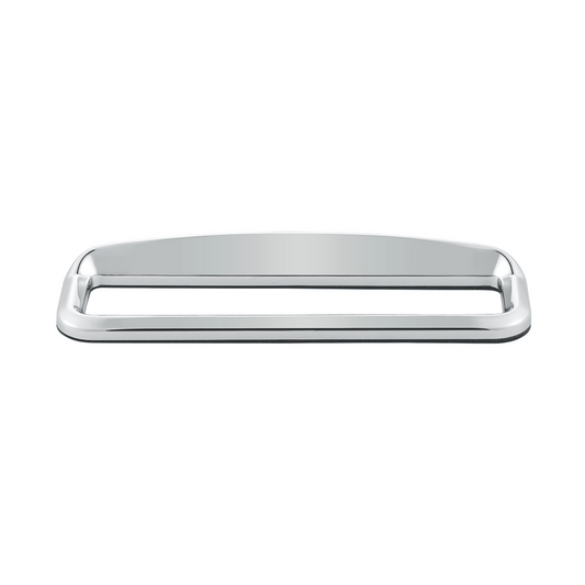 UP - 20595: Chrome Bezel With Visor For 4-3/8" X 7/8" Kenworth Glove Box Emblem