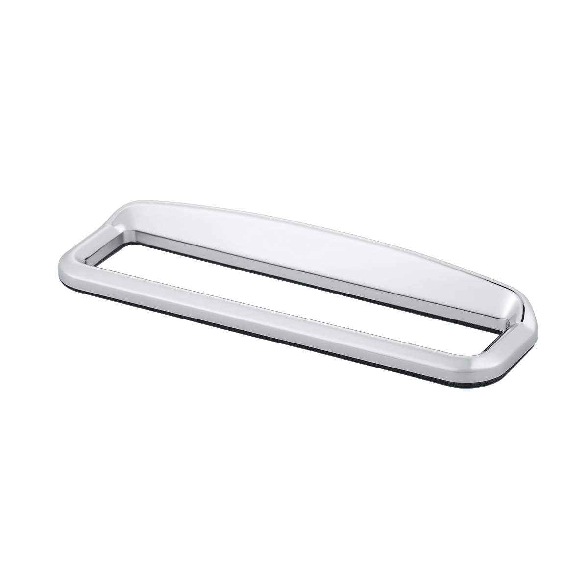 UP - 20595: Chrome Bezel With Visor For 4-3/8" X 7/8" Kenworth Glove Box Emblem