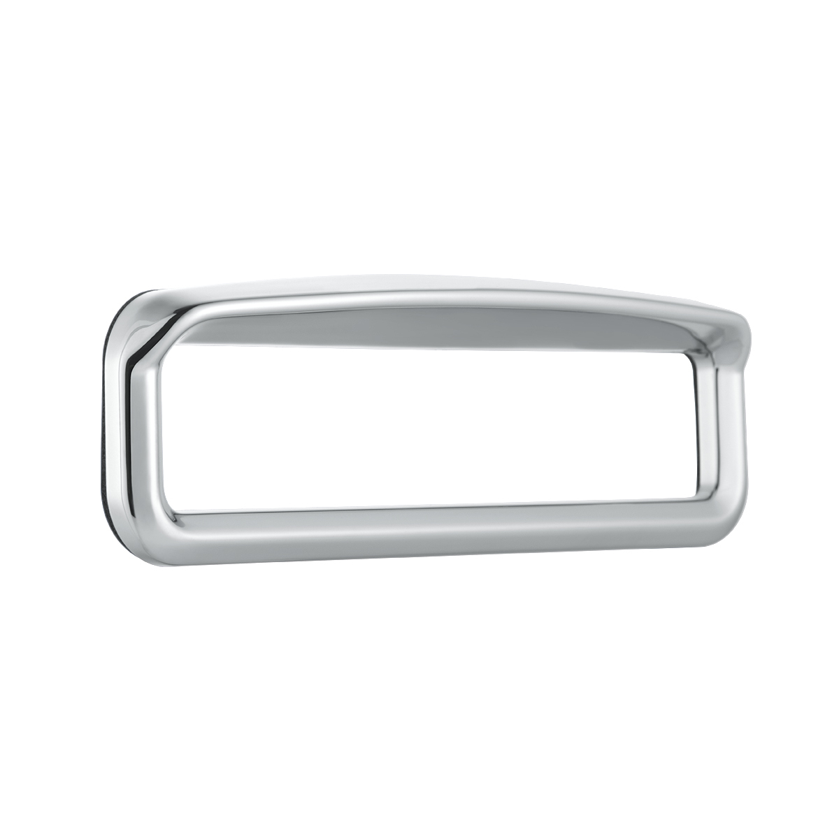 UP - 20595: Chrome Bezel With Visor For 4-3/8" X 7/8" Kenworth Glove Box Emblem