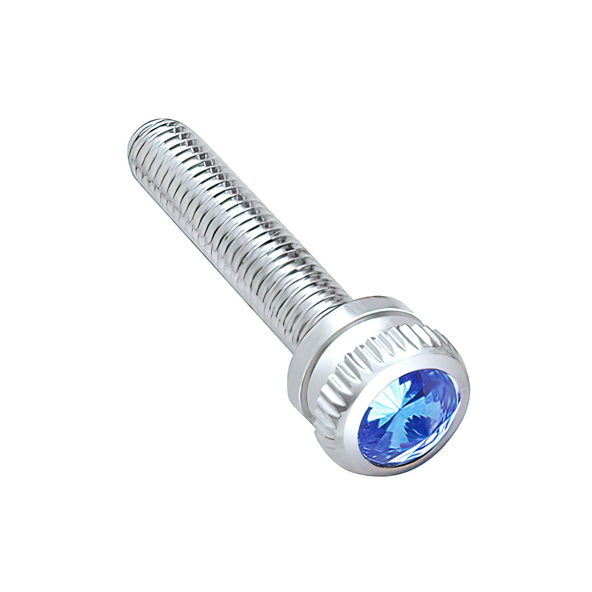 UNITED PACIFIC - 23866 - M5-0.8 Dash Screw With Color Crystal For Kenworth - Blue Crystal (6-Pack)