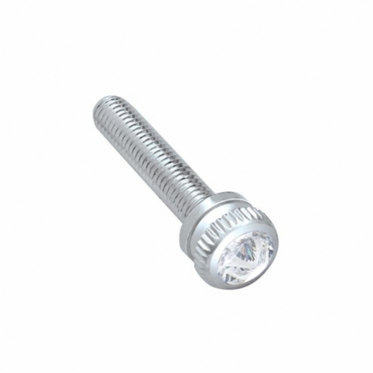 UNITED PACIFIC - 23867 - M5-0.8 Dash Screw With Color Crystal For Kenworth - Clear Crystal (6-Pack)