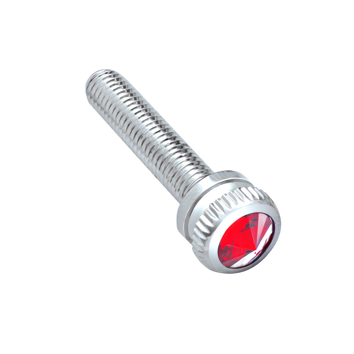 UNITED PACIFIC - 23870 - M5-0.8 Dash Screw With Color Crystal For Kenworth - Red Crystal (6-Pack)