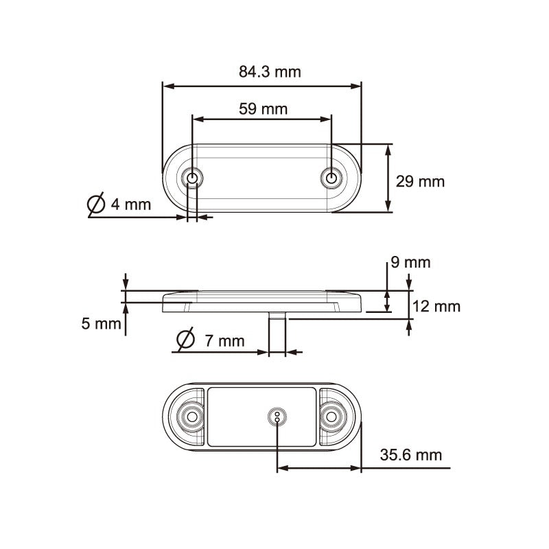 AACC - Clear Lens Amber/Red LED with Streamline Series