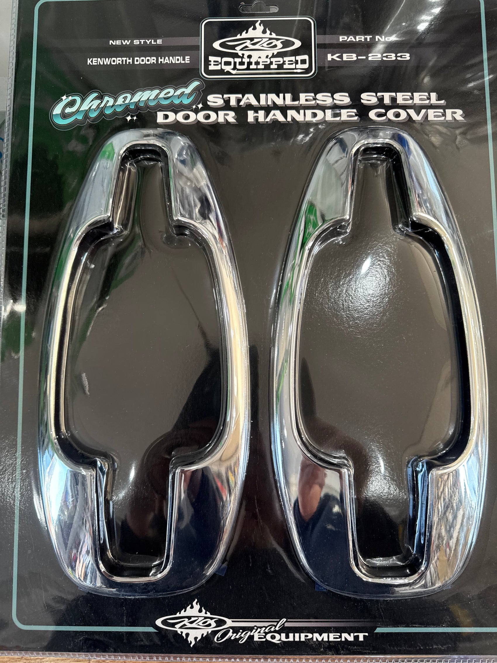 KB-233 : Klos Stainless Steel Door Handles to Suit Kenworth T610/410/360 Door