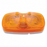 UNITED PACIFIC - 30005: Tiger Eye Light (Clearance/Marker) With White Base - Amber Lens