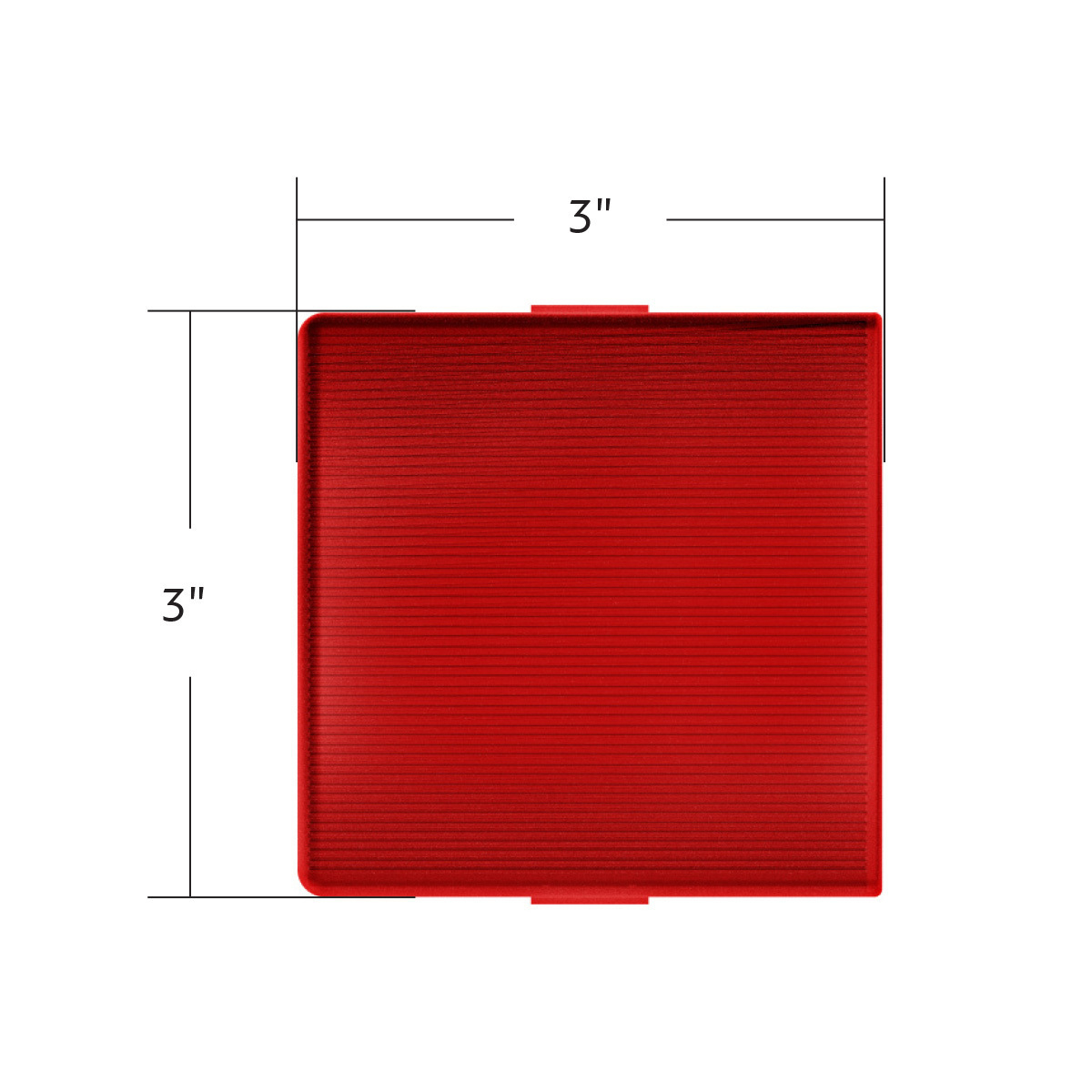 UP - 30832: 3" x 3" Square Dome Light Lens - Red