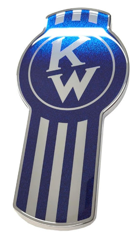 CK-EMKWO-ULTRABLUE : Kenworth Old Style Emblem Chrome / Ultra Blue Metallic