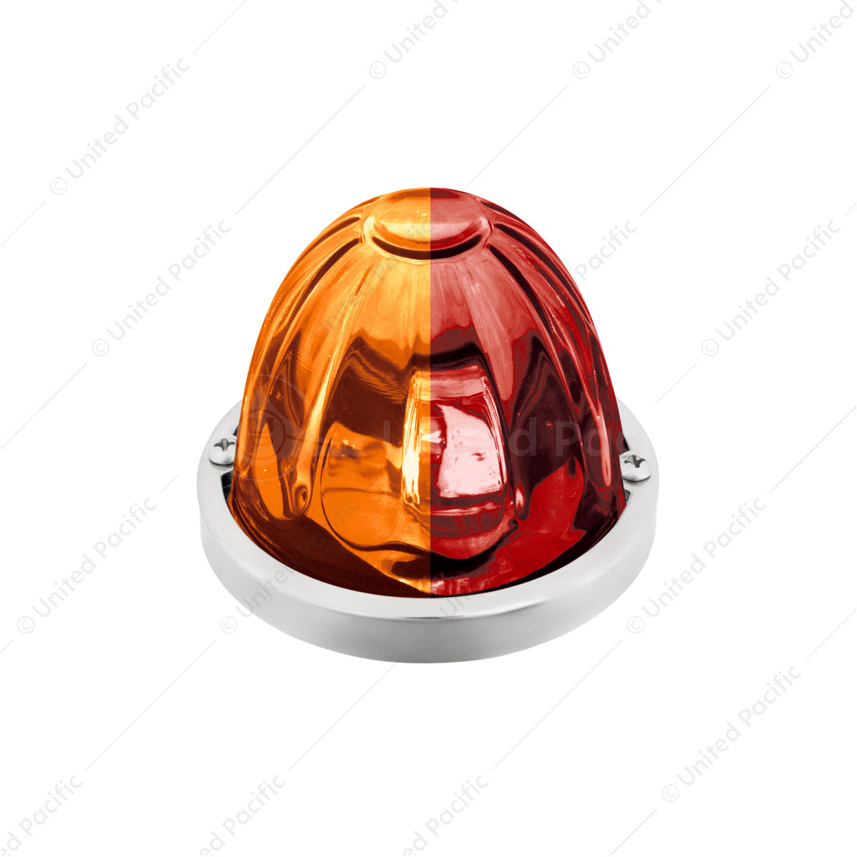 UP - 35039: Double Fury 4 LED Dual Function Glass Watermelon Light -Amber & Red LED