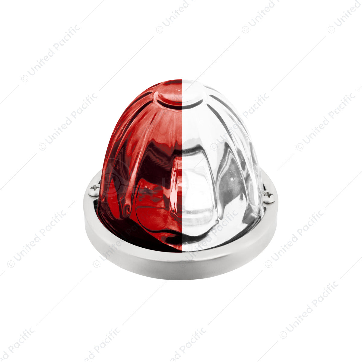 UP - 35044: Double Fury 4 LED Dual Function Glass Watermelon Light -Red & White LED
