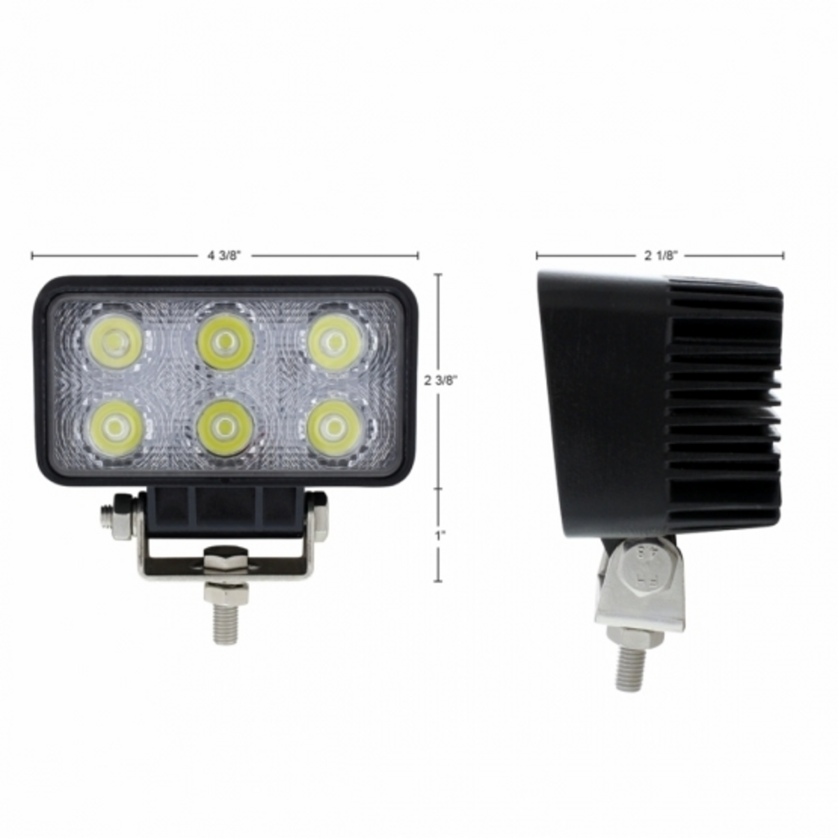 UP - 36510: 6 High Power LED Rectangular Driving/Work Light