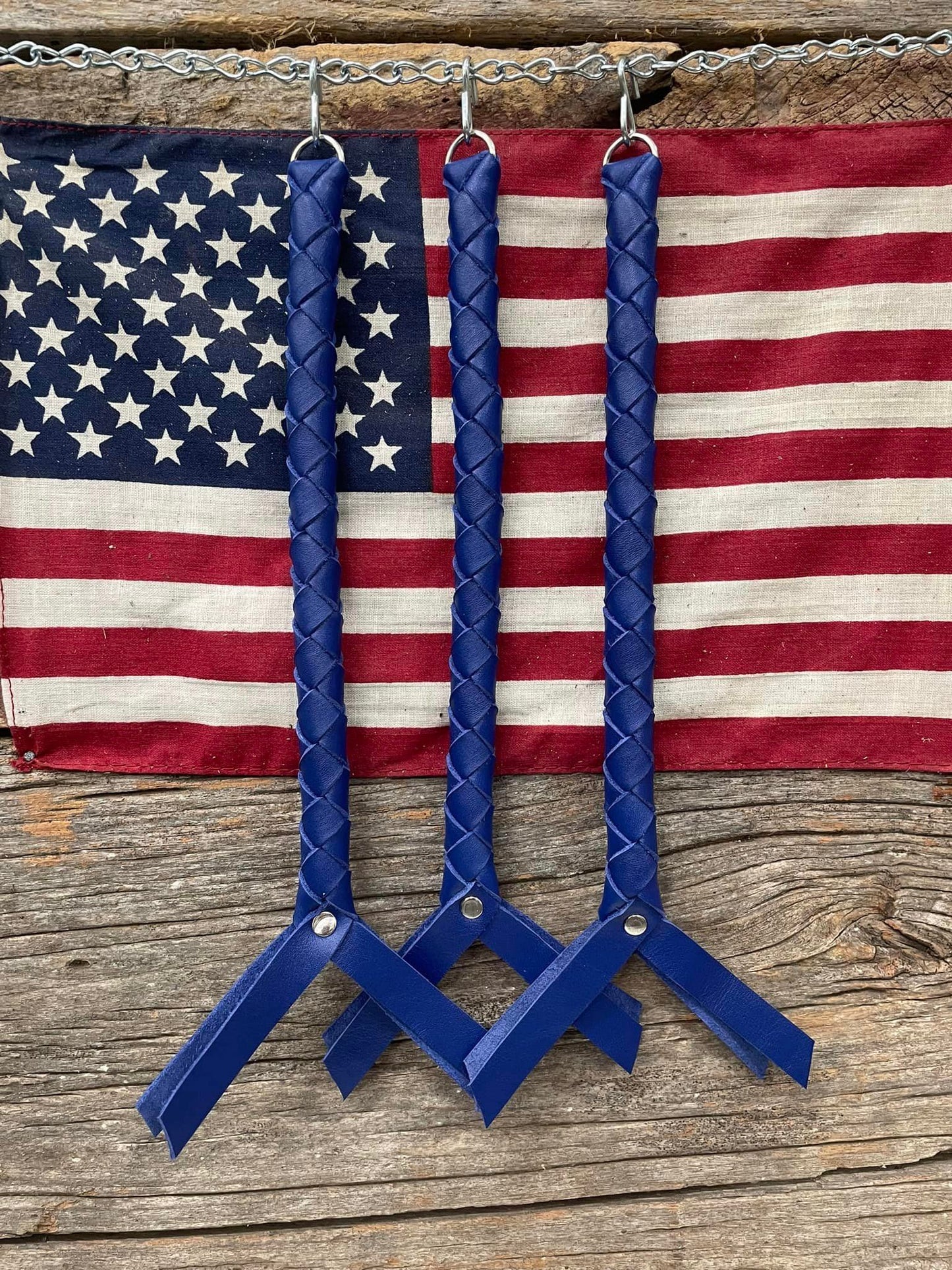 HH - Solid Blue Leather Horn Honker