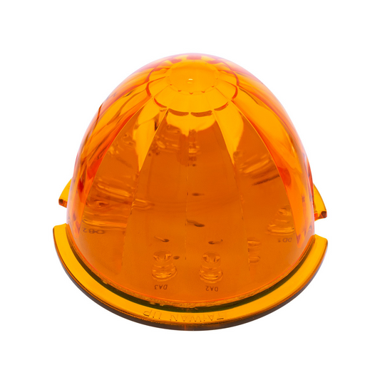 UP - 39731B: 17 LED Dual Function Watermelon Cab Light - Amber LED/Amber Lens
