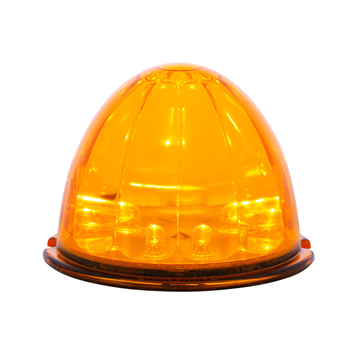 UP - 39731B: 17 LED Dual Function Watermelon Cab Light - Amber LED/Amber Lens