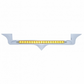 UP - 38724: Chrome Hood Emblem Trim With 19 LED Reflector Light Bar For Kenworth - Amber LED/Clear Lens