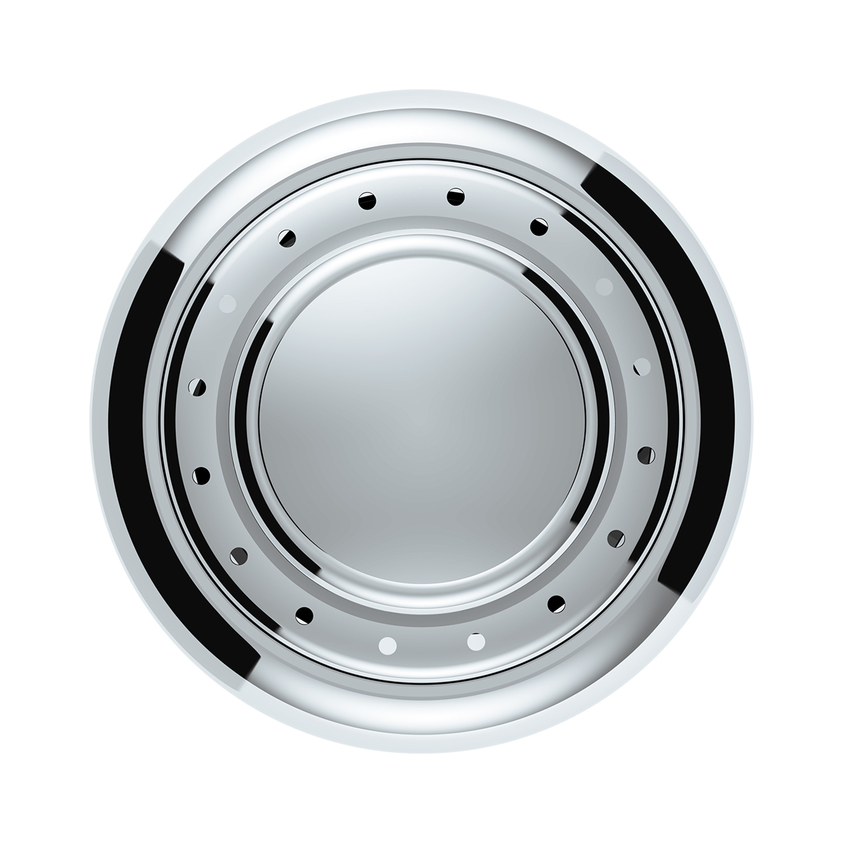 UP - 41772 Chrome Peterbilt Dash Data Display Module Control Knob Set
