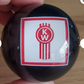 GS-KY13  : Black Round Gear Shifter Knob with Square white/red KW Kenworth Logo