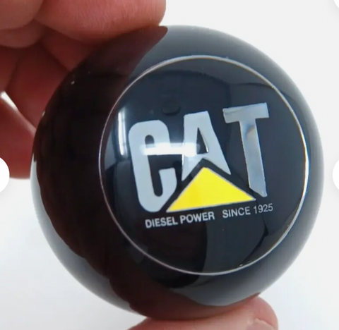 OSS-RBCAT : Black Round Shifter Knob with CAT Logo