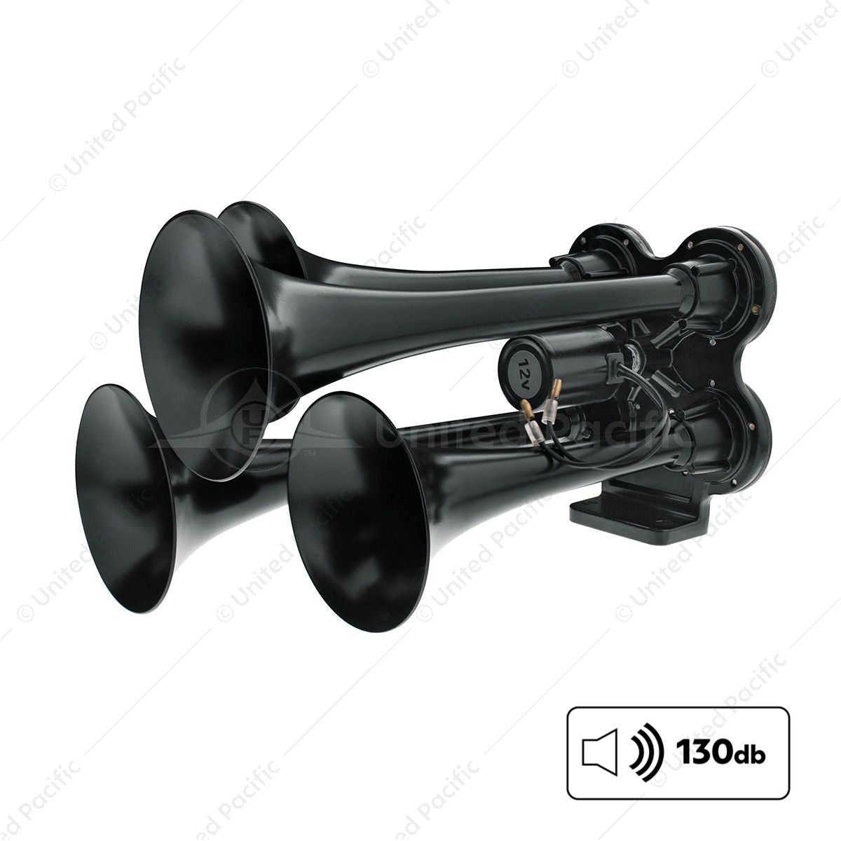 UP - 46144: 4 Trumpet Mini Train Horn-Black