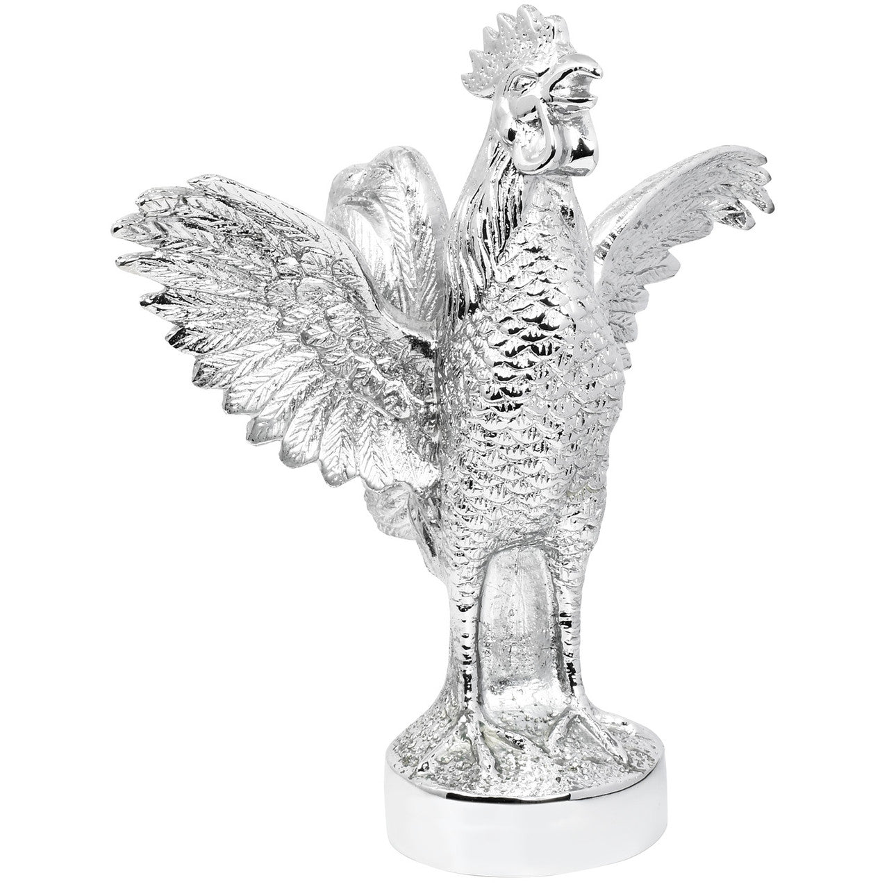 GG - 48340: Chrome Standing rooster Hood Ornament