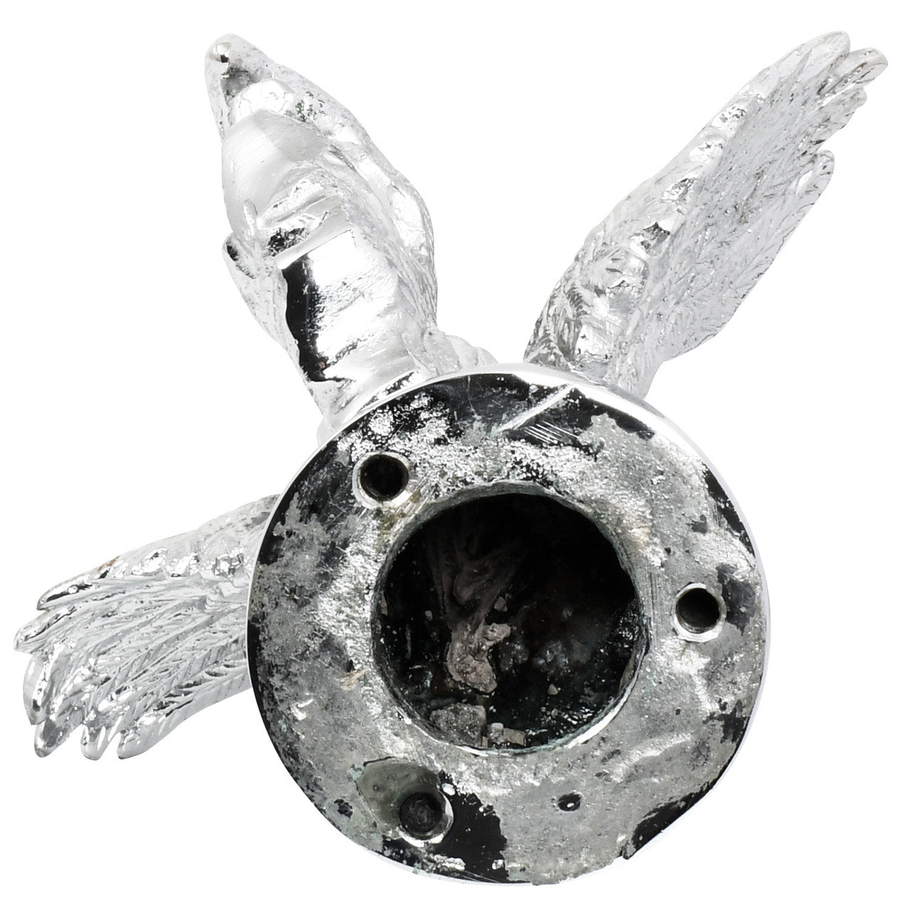 GG - 48340: Chrome Standing rooster Hood Ornament