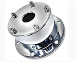 LT-CFOC-6 : 4.5" Chrome Plated Billet Aluminum Front Oil Cap Cover (Set of 2)