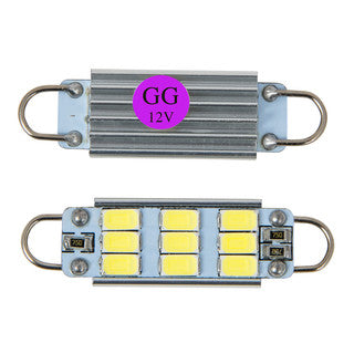 GG- 70635 : PURPLE 9 LED Interior Dome light Bulbs With Heat Sink 12V