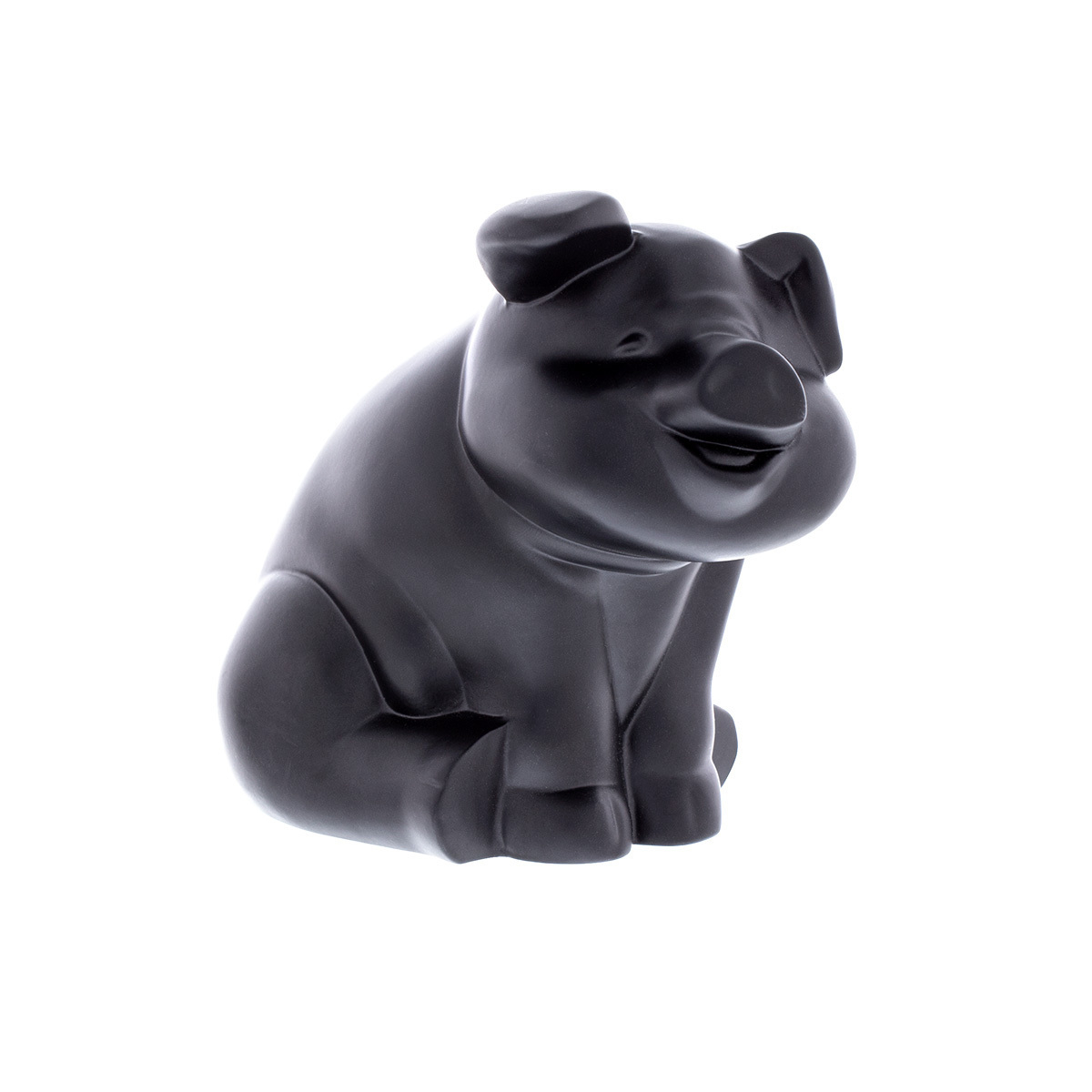 UNITED PACIFIC - 72047 : DIE-CAST SITTING PIG HOOD ORNAMENT - Black