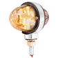 GG - 75199: Smoked Lens - Amber/Red LED 3" Watermelon Double Face High Power LED Pedestal Light